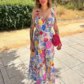 Chic Sleeveless Floral Dress